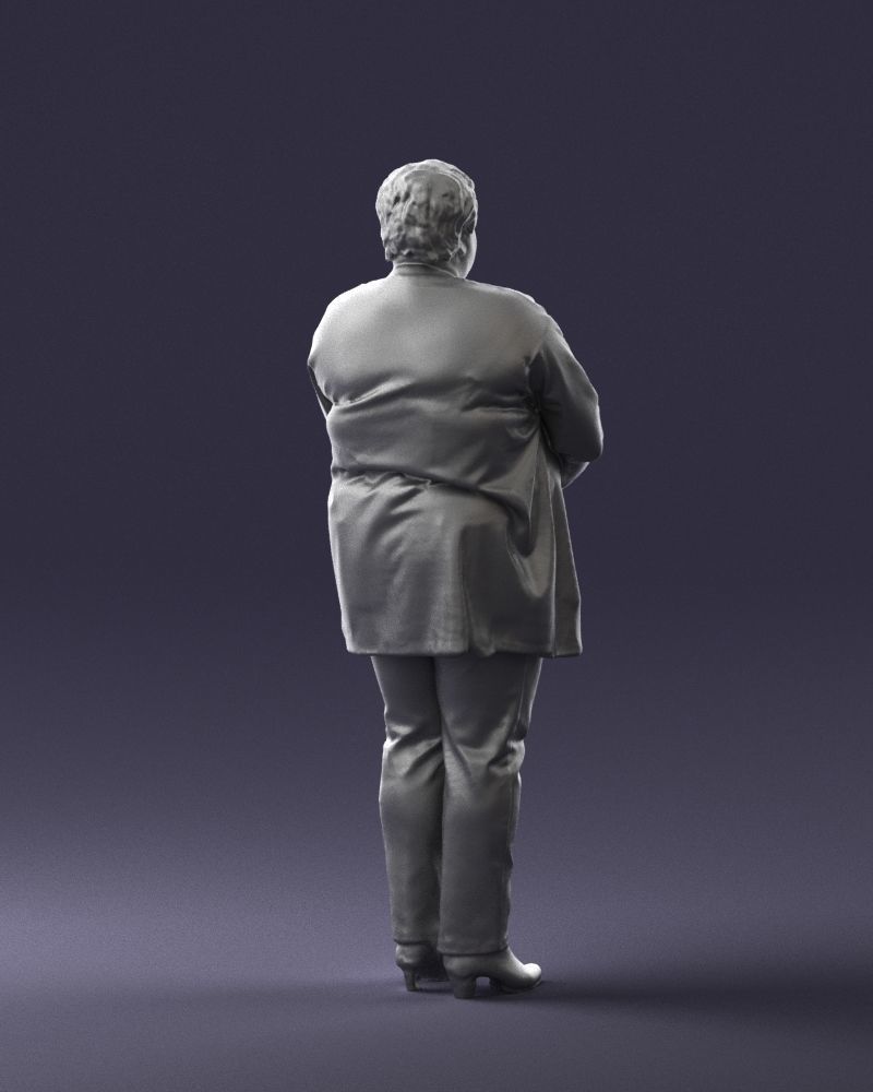 Plump lady colorful dress 0501 3D Print Ready 3D print model_22