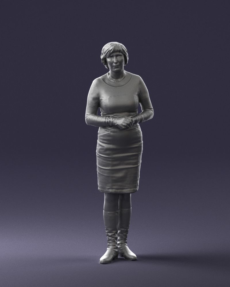 Girl tunic and boots 0508 3D model_1