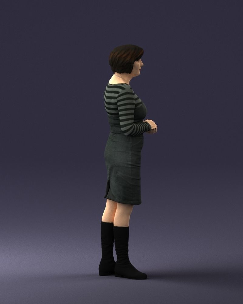 Girl tunic and boots 0508 3D model_27
