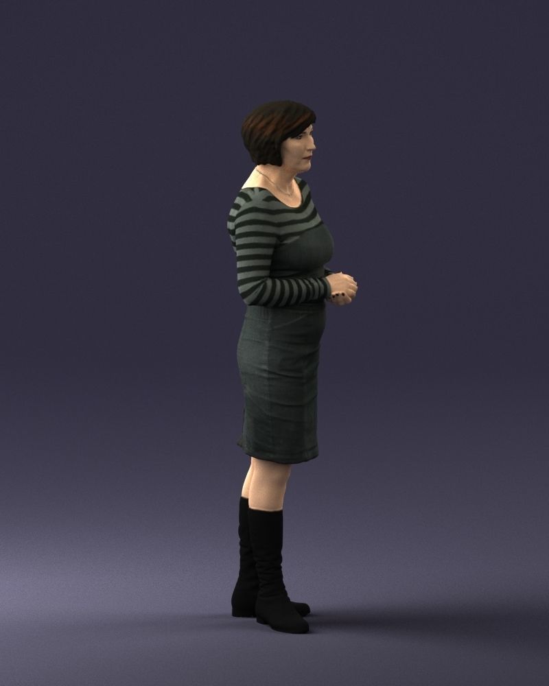 Girl tunic and boots 0508 3D model_30