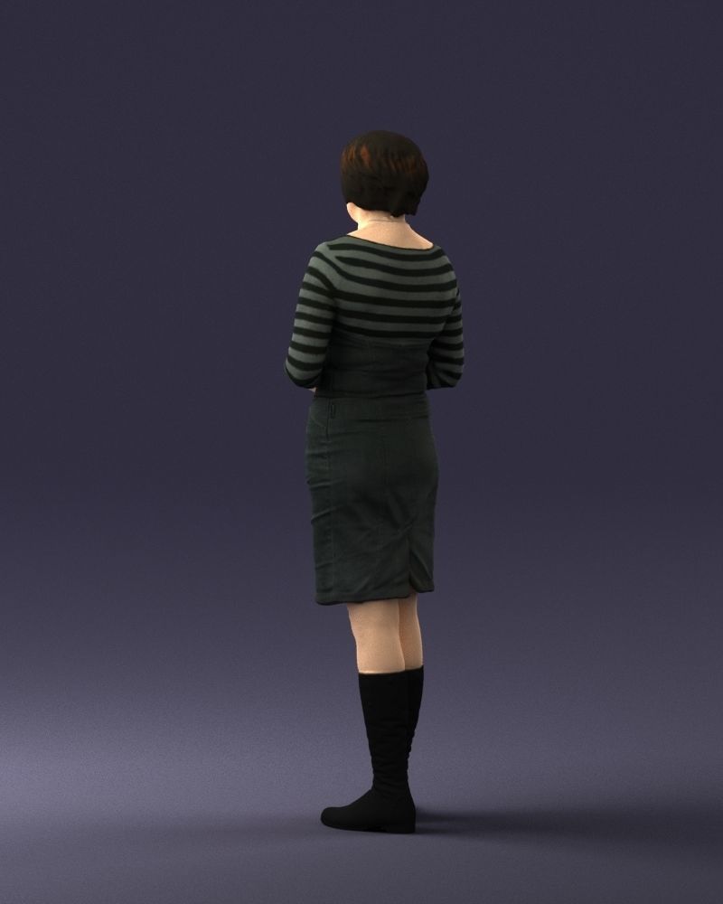 Girl tunic and boots 0508 3D model_15