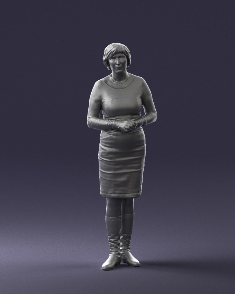 Girl tunic and boots 0508 3D model_37