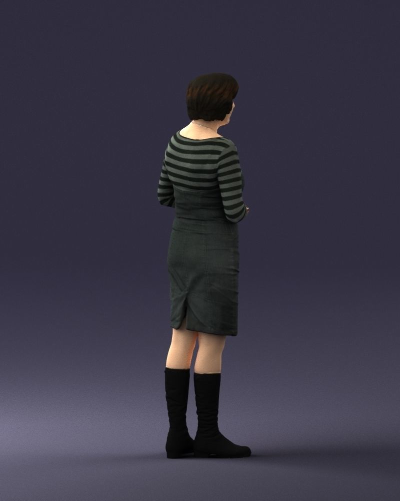 Girl tunic and boots 0508 3D model_24