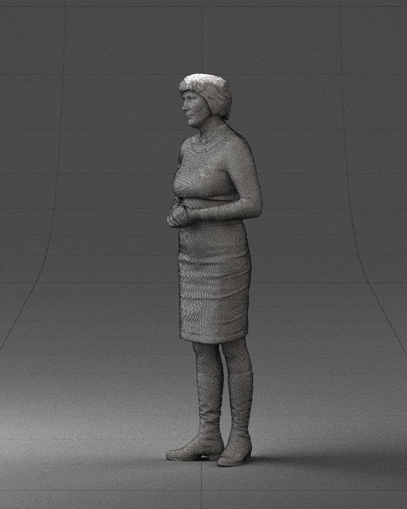 Girl tunic and boots 0508 3D model_8