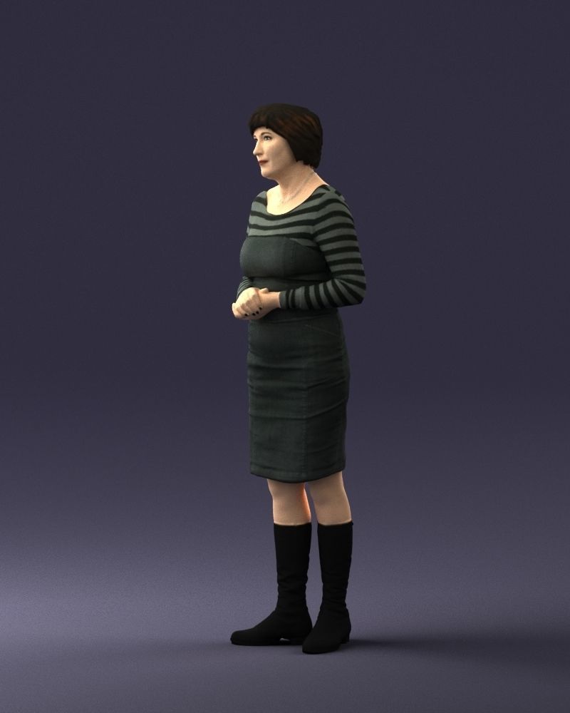 Girl tunic and boots 0508 3D model_6