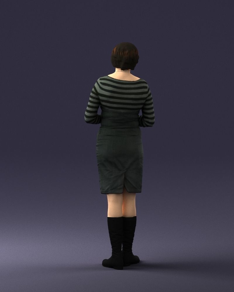 Girl tunic and boots 0508 3D model_18