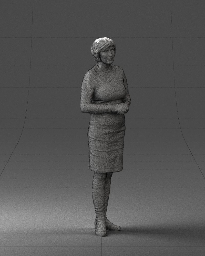 Girl tunic and boots 0508 3D model_35