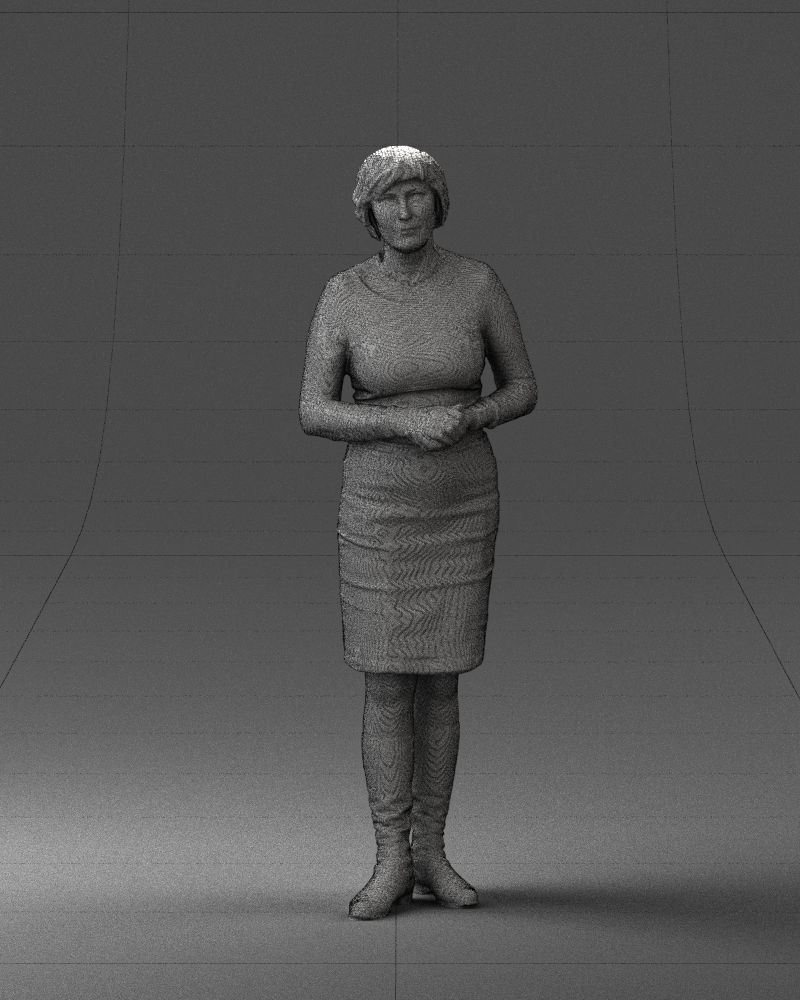 Girl tunic and boots 0508 3D model_2