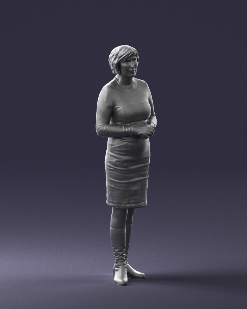 Girl tunic and boots 0508 3D model_34