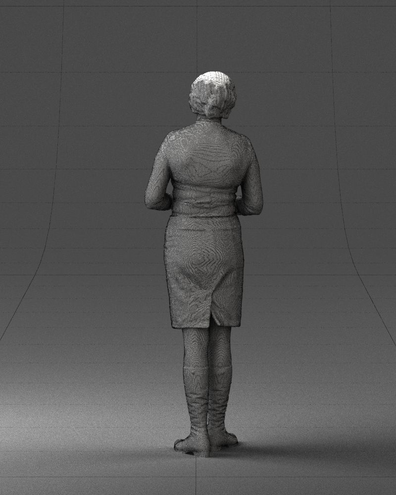 Girl tunic and boots 0508 3D model_20
