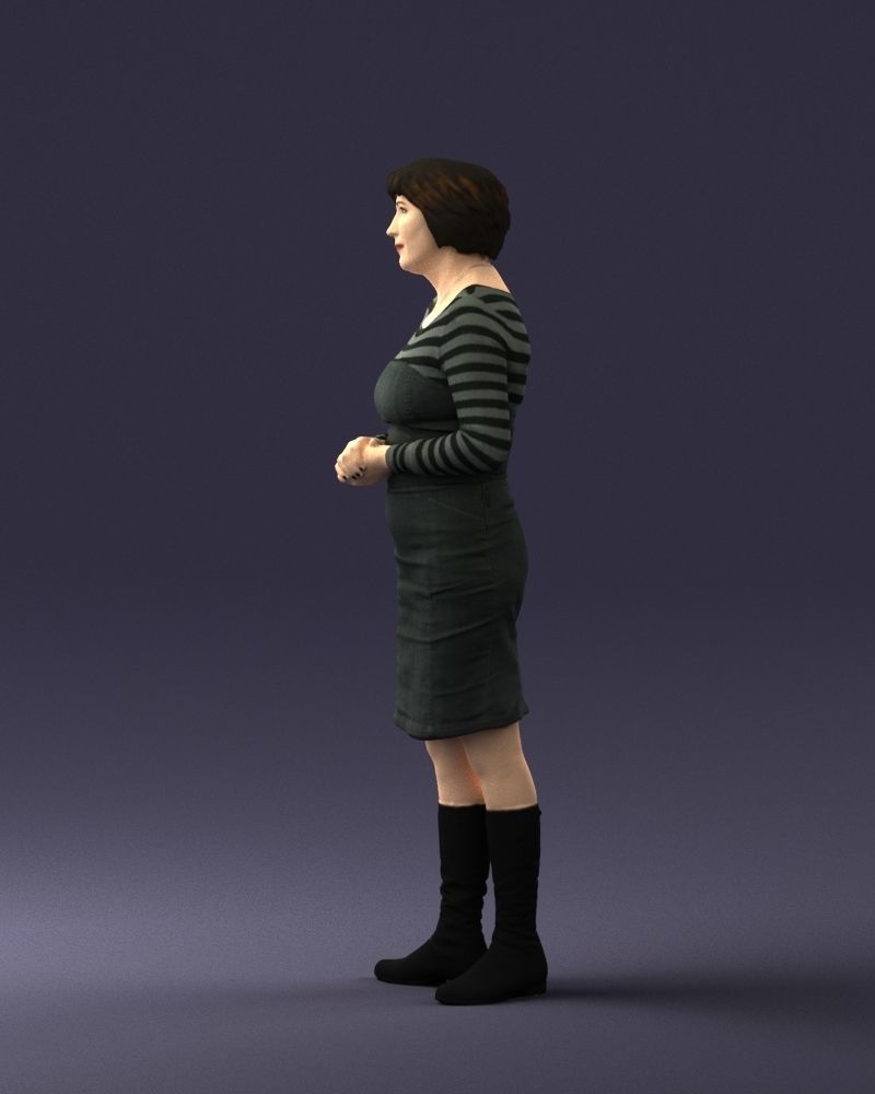 Girl tunic and boots 0508 3D model_9