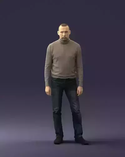 Guy the coffee turtleneck 0514 3D Print Ready 3D print model