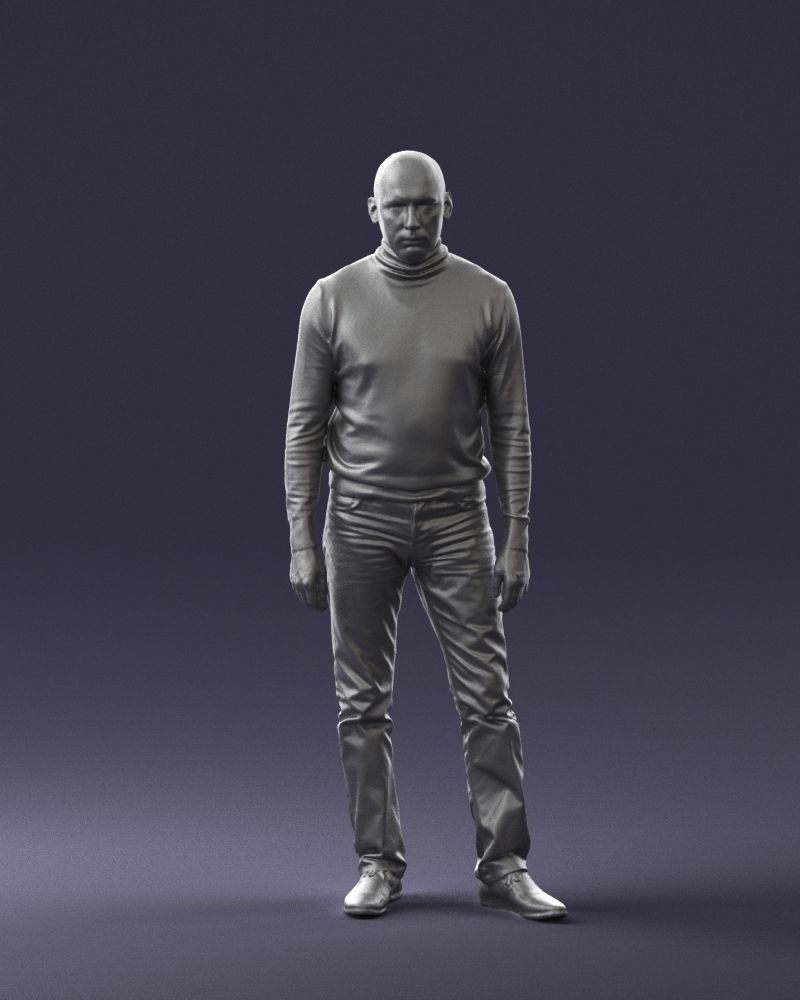 Guy the coffee turtleneck 0514 3D Print Ready 3D print model_1