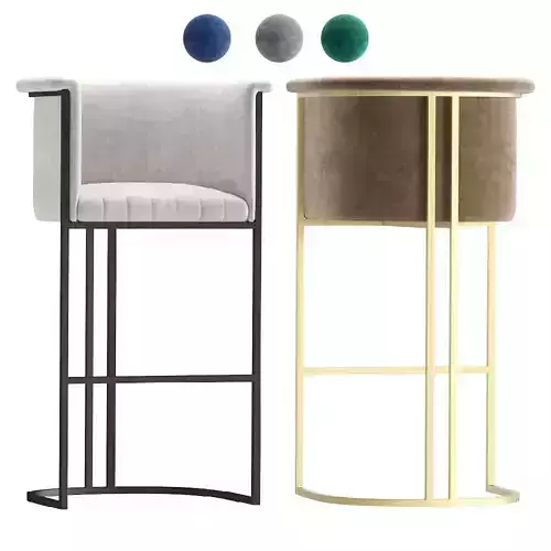 Modern Barstool Velvet