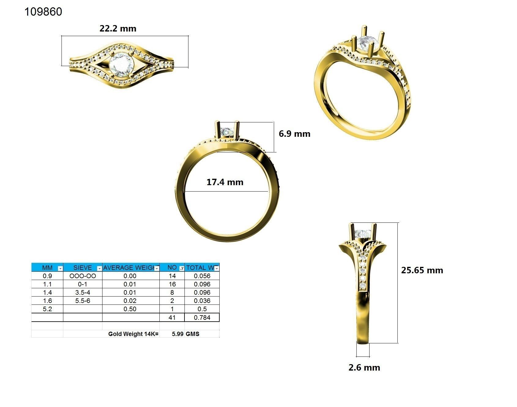 Ring - 109860 3D print model_12
