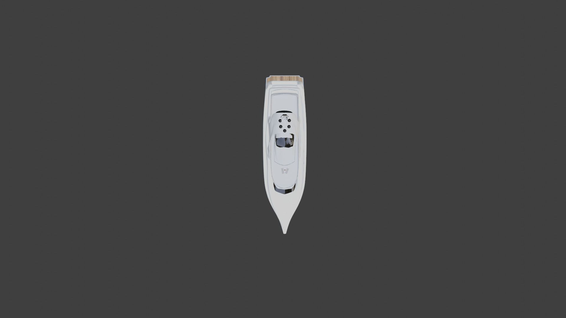 Motor Yacht Jasmine Low-poly 3D model_5