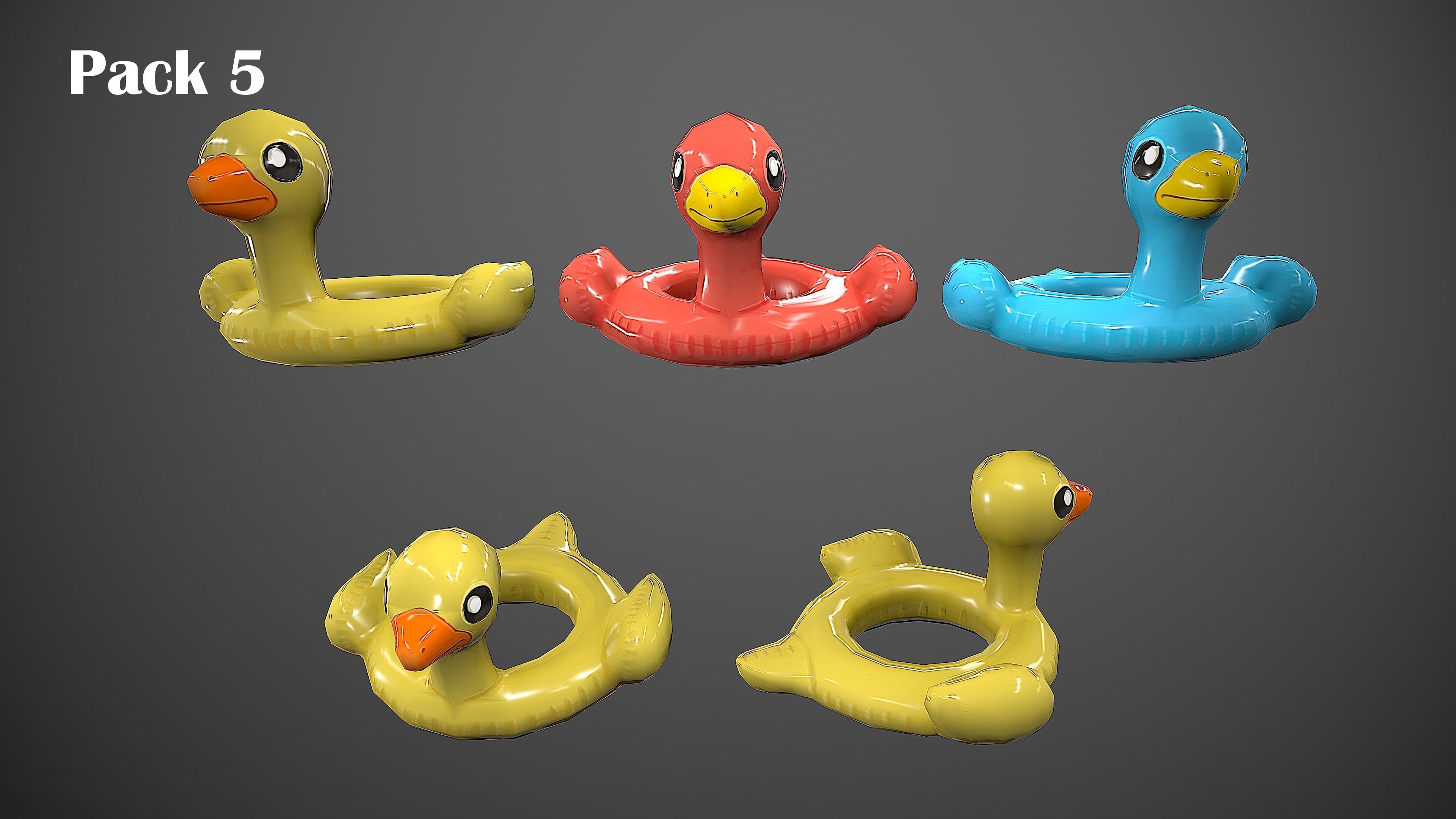 BEACH PACK - CARTOON STYLIZED Low-poly 3D model_42