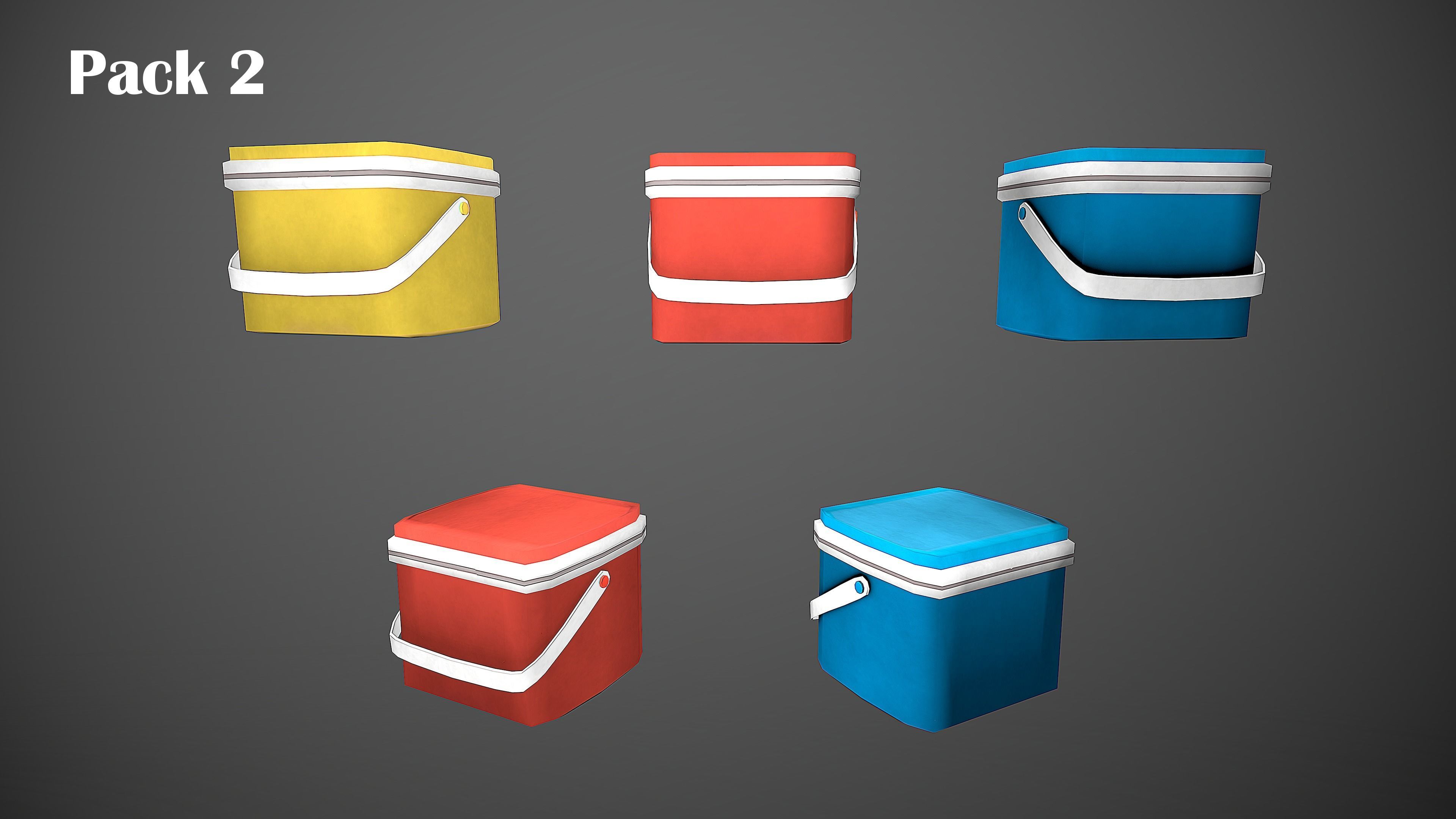 BEACH PACK - CARTOON STYLIZED Low-poly 3D model_20