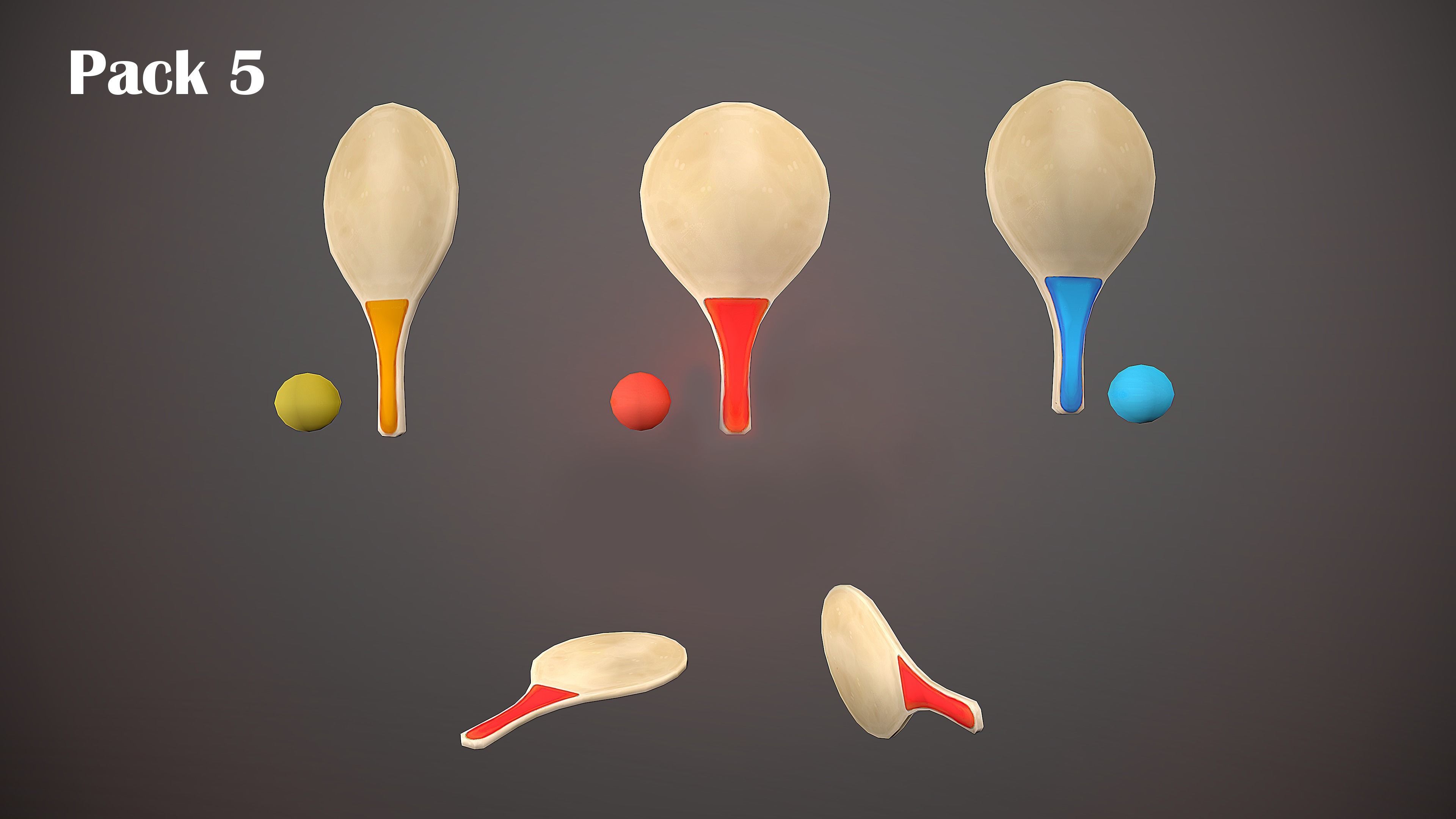 BEACH PACK - CARTOON STYLIZED Low-poly 3D model_41