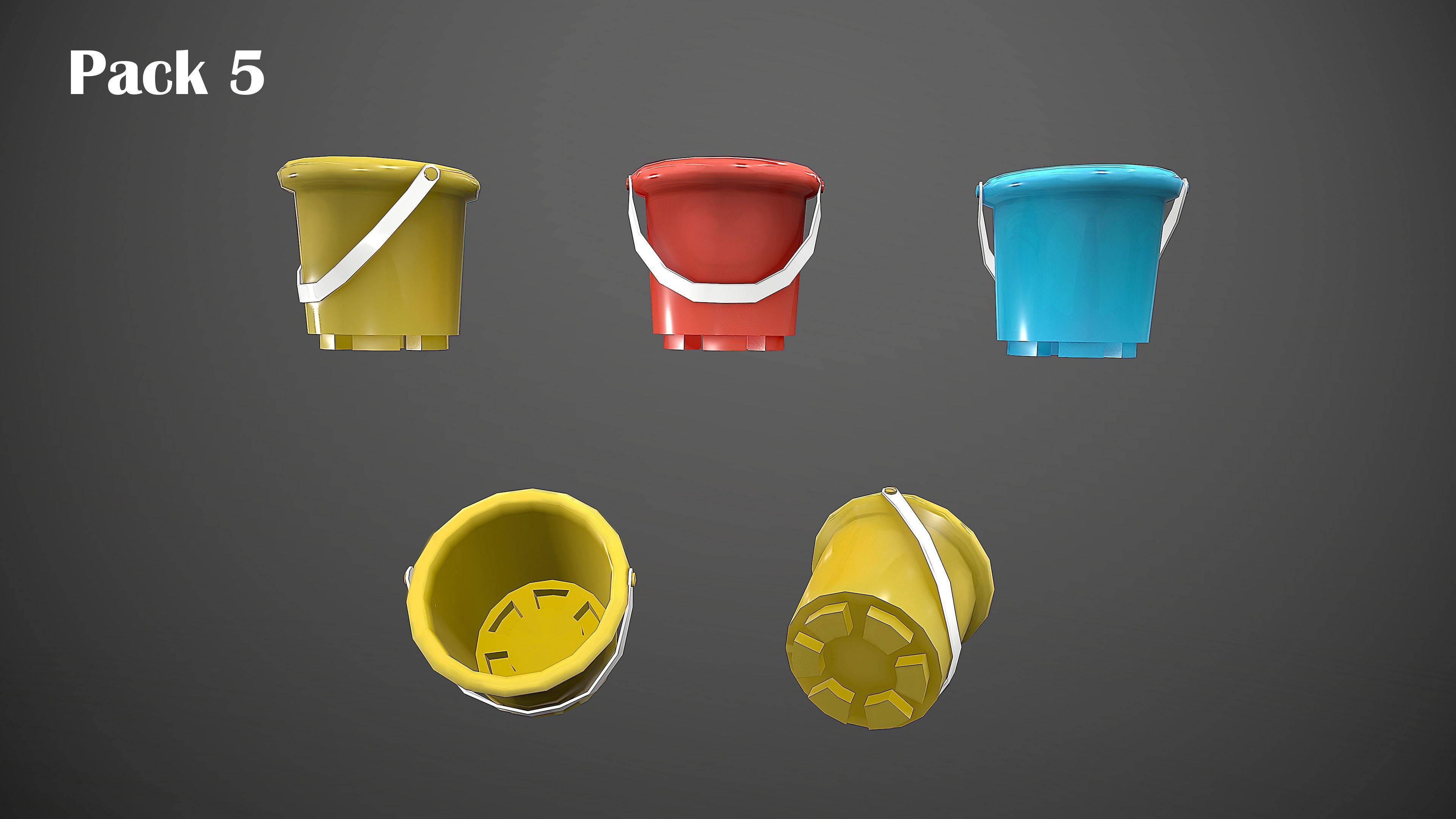 BEACH PACK - CARTOON STYLIZED Low-poly 3D model_35
