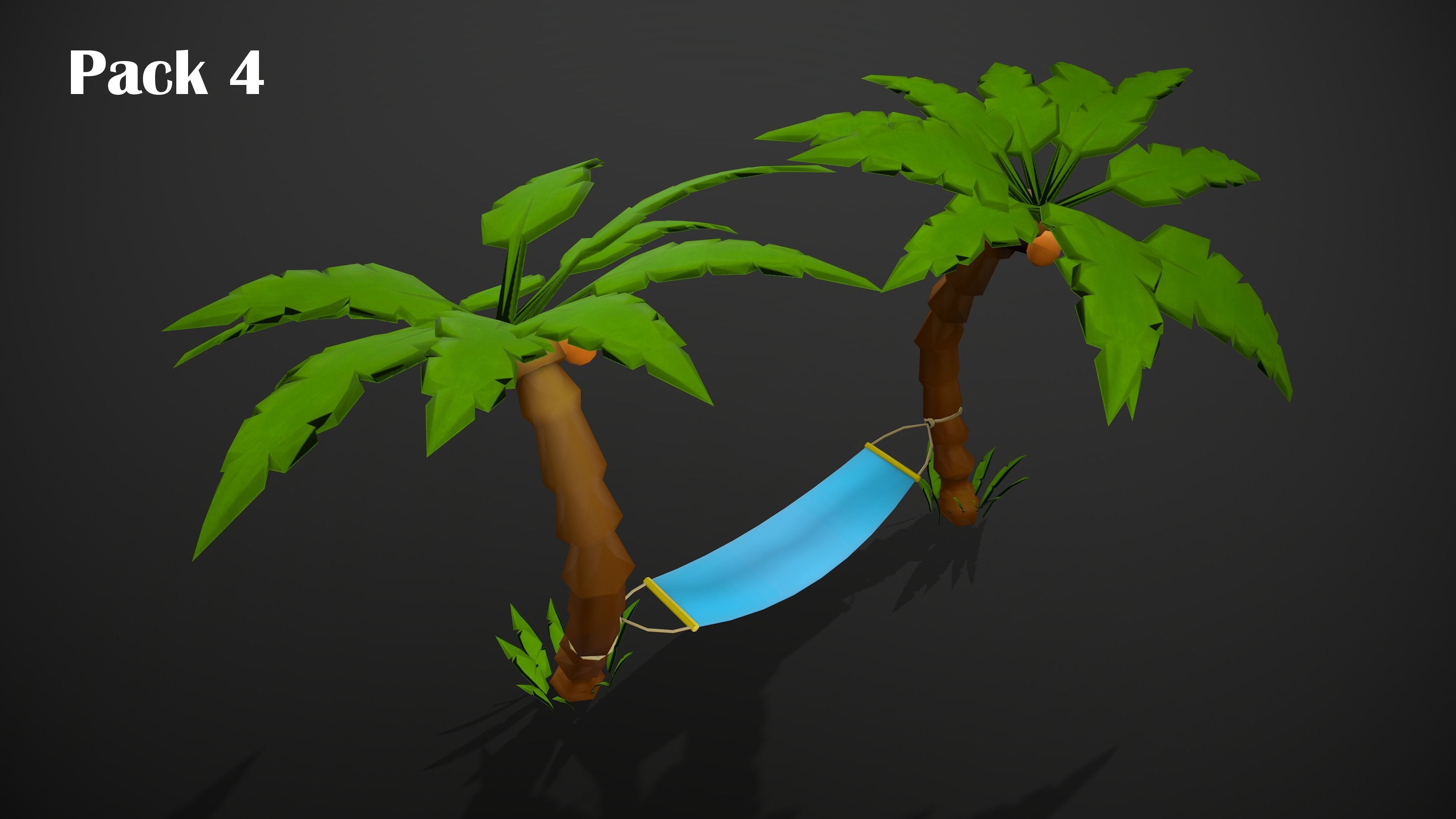 BEACH PACK - CARTOON STYLIZED Low-poly 3D model_25