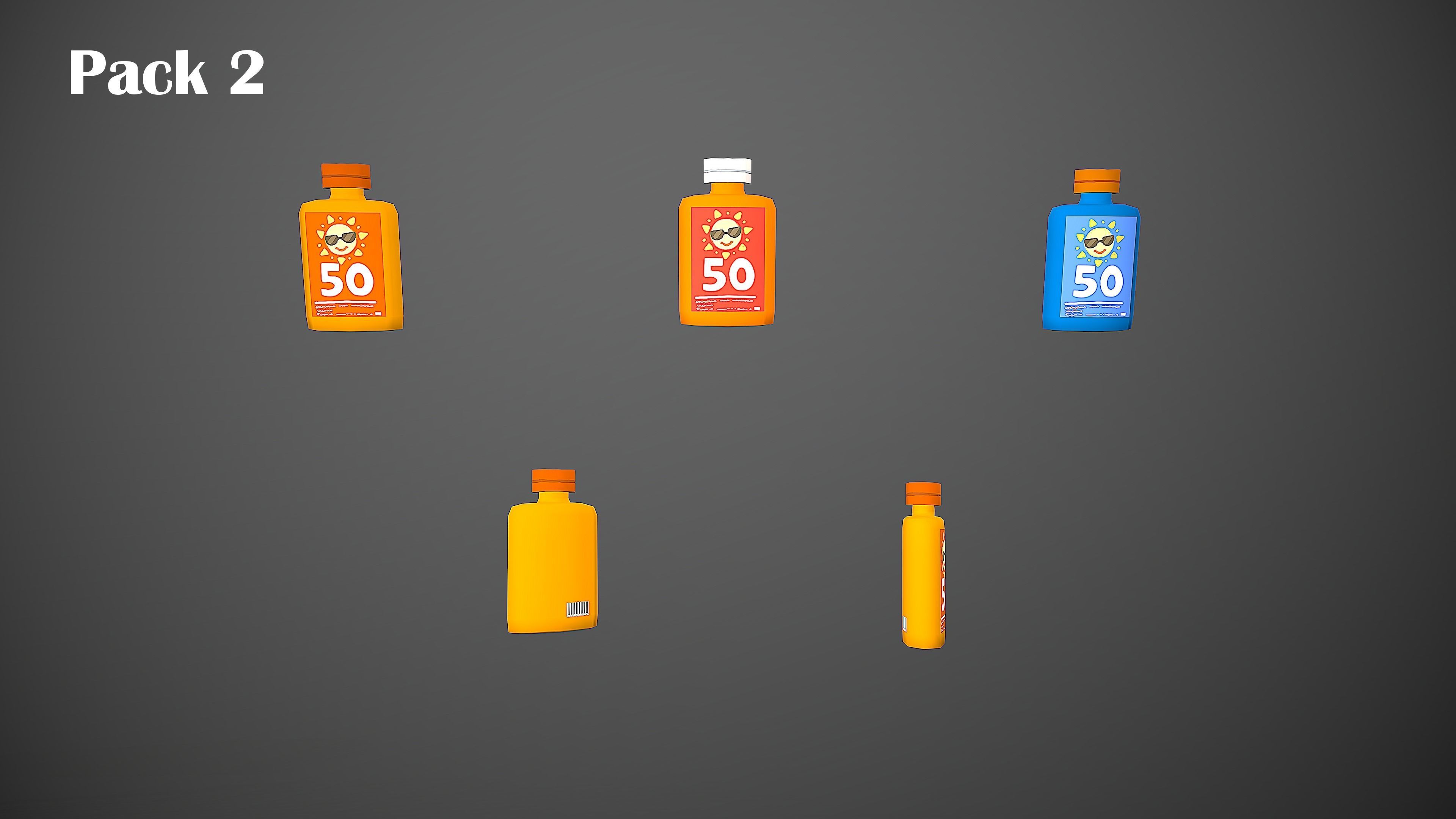 BEACH PACK - CARTOON STYLIZED Low-poly 3D model_22