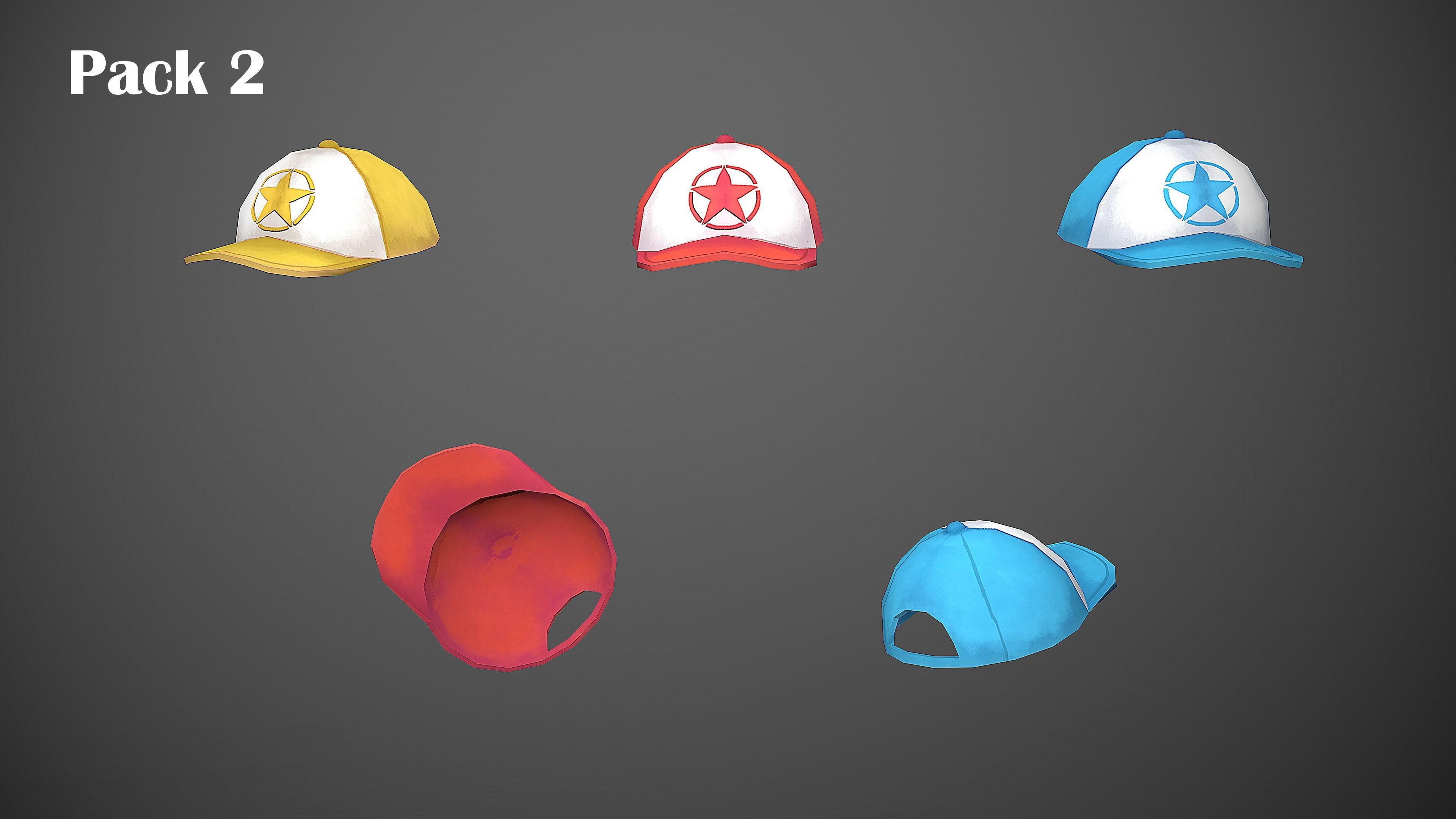 BEACH PACK - CARTOON STYLIZED Low-poly 3D model_15