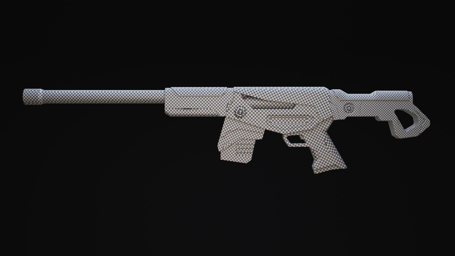 Mirazaer Rifle Scifi Game Ready Low-poly 3D model_2