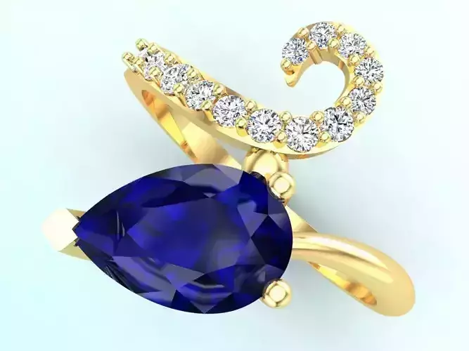 Womens Rings - Water drop ring