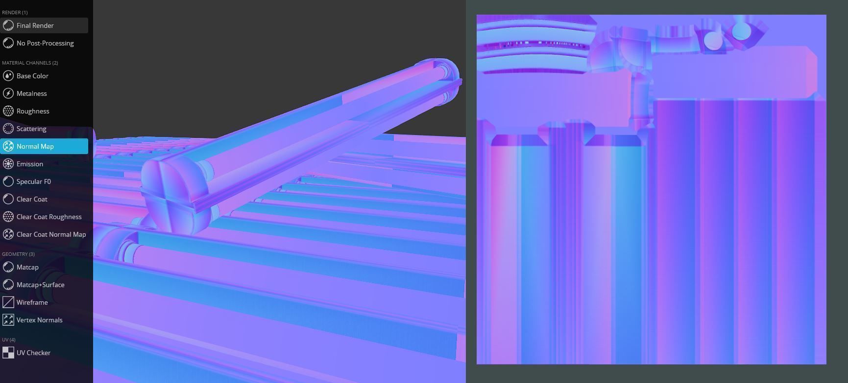 Fluorescent Neon Lamp - Wall-Lamp 3 - Low-Poly Version Low-poly 3D model_14