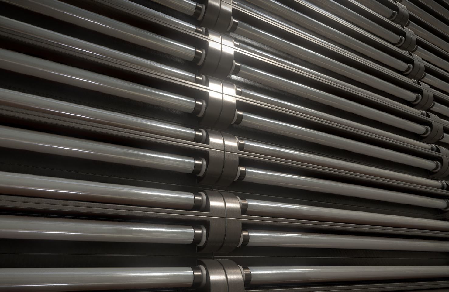 Fluorescent Neon Lamp - Wall-Lamp 3 - Low-Poly Version Low-poly 3D model_8