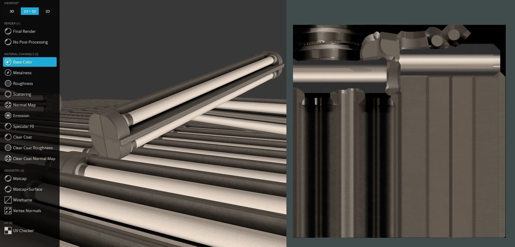 Fluorescent Neon Lamp - Wall-Lamp 3 - Low-Poly Version Low-poly 3D model_11