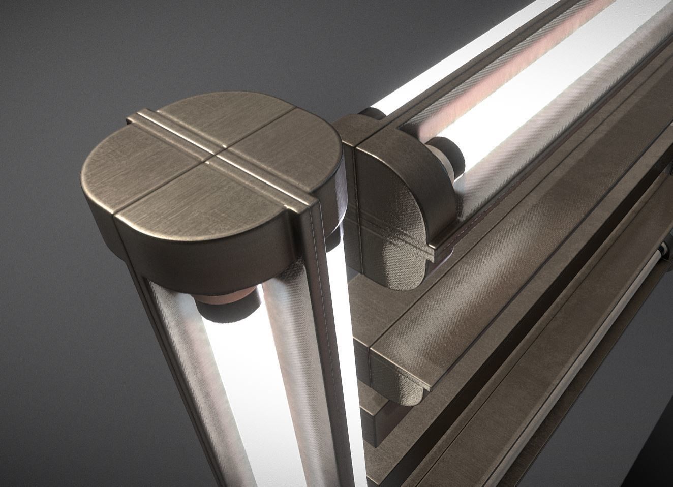 Fluorescent Neon Lamp - Wall-Lamp 3 - High-Poly Version 3D model_1