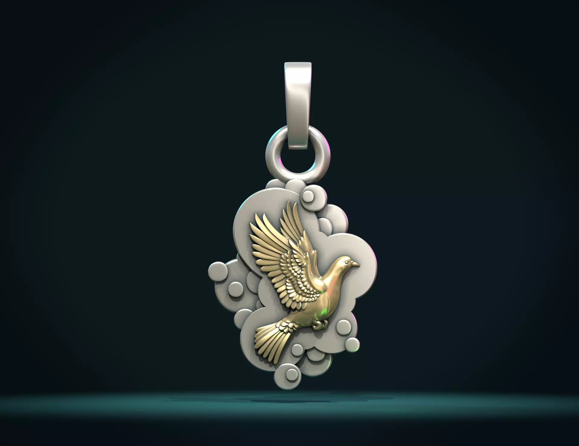 Pigeon Pendant 3D print model_0