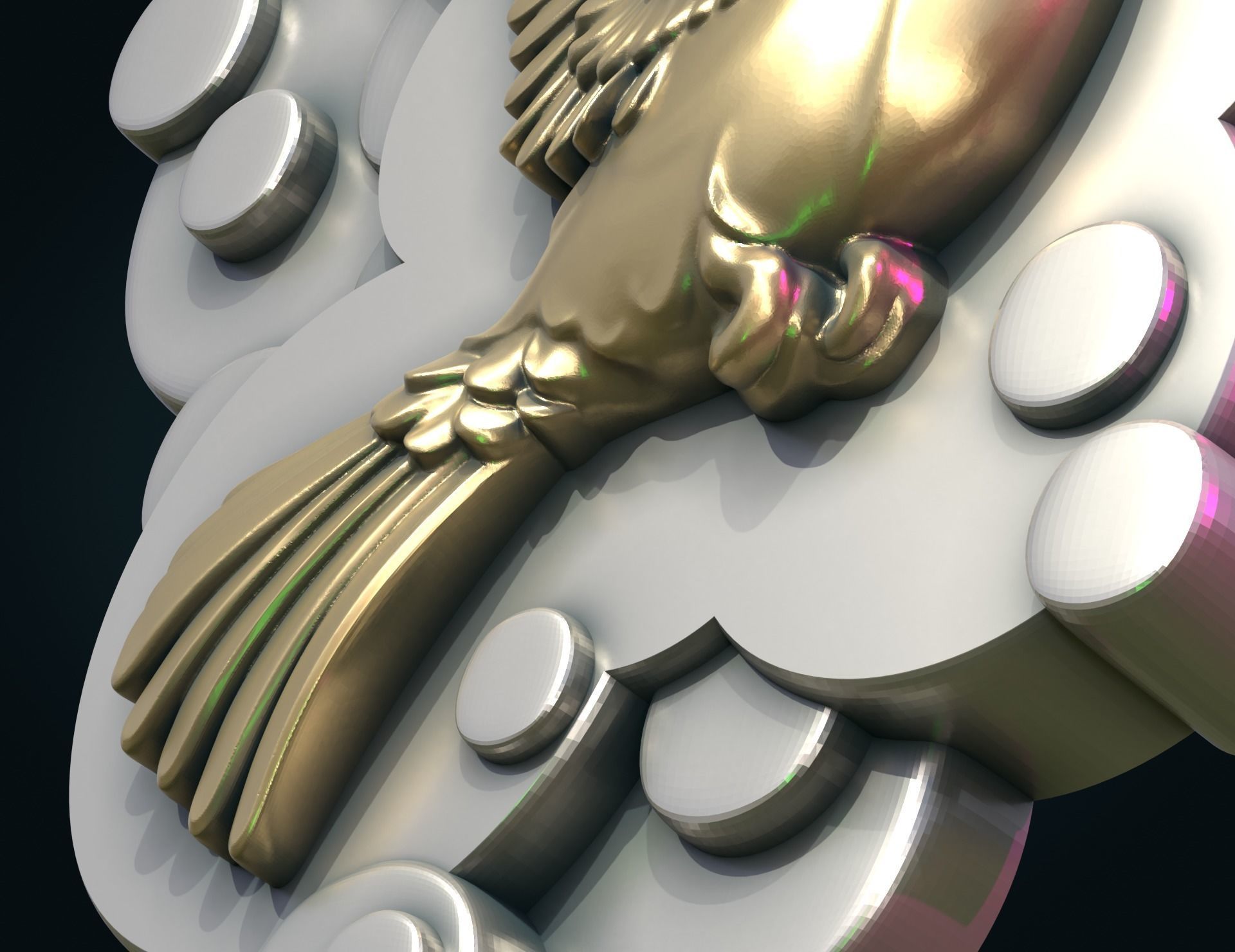 Pigeon Pendant 3D print model_7