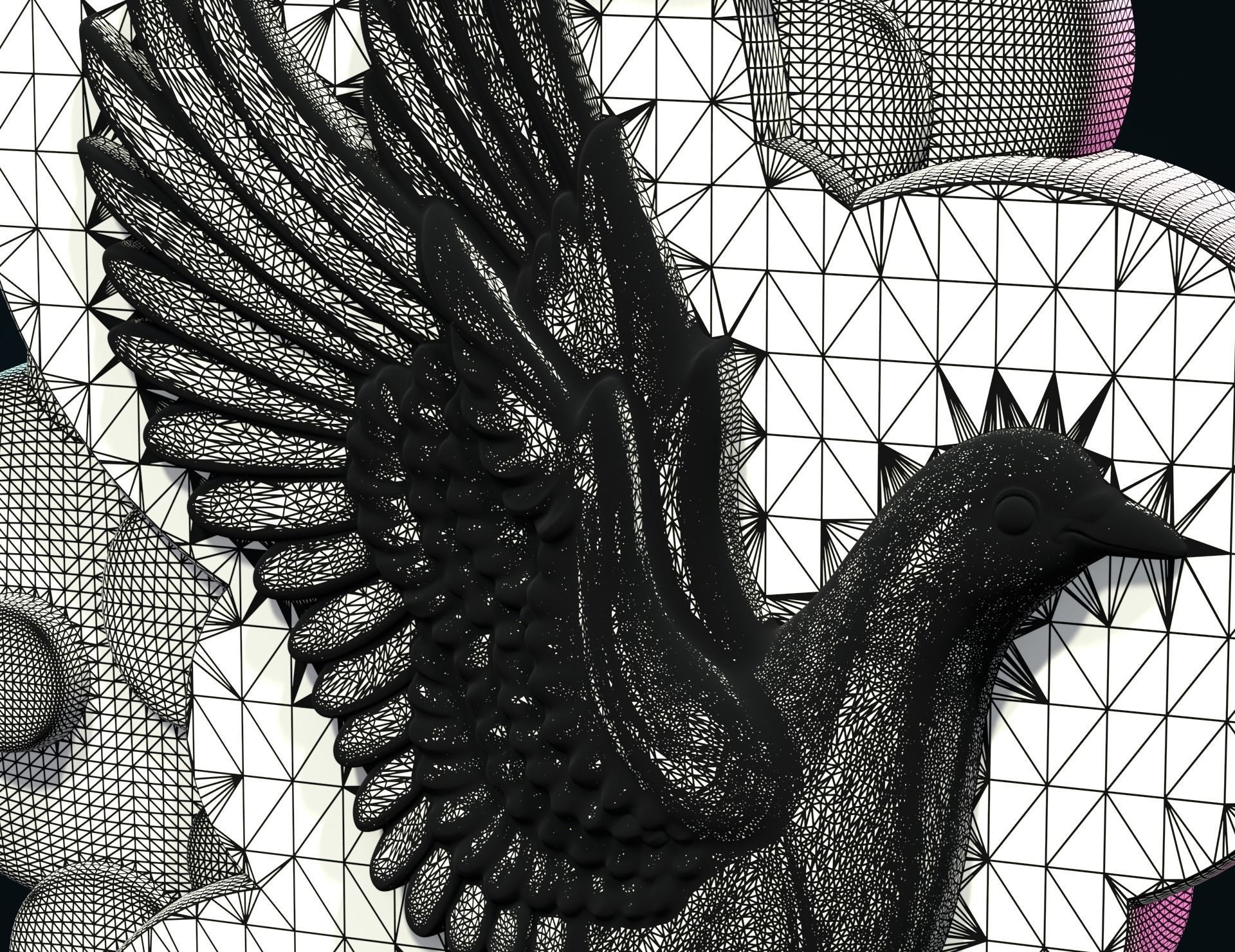 Pigeon Pendant 3D print model_11