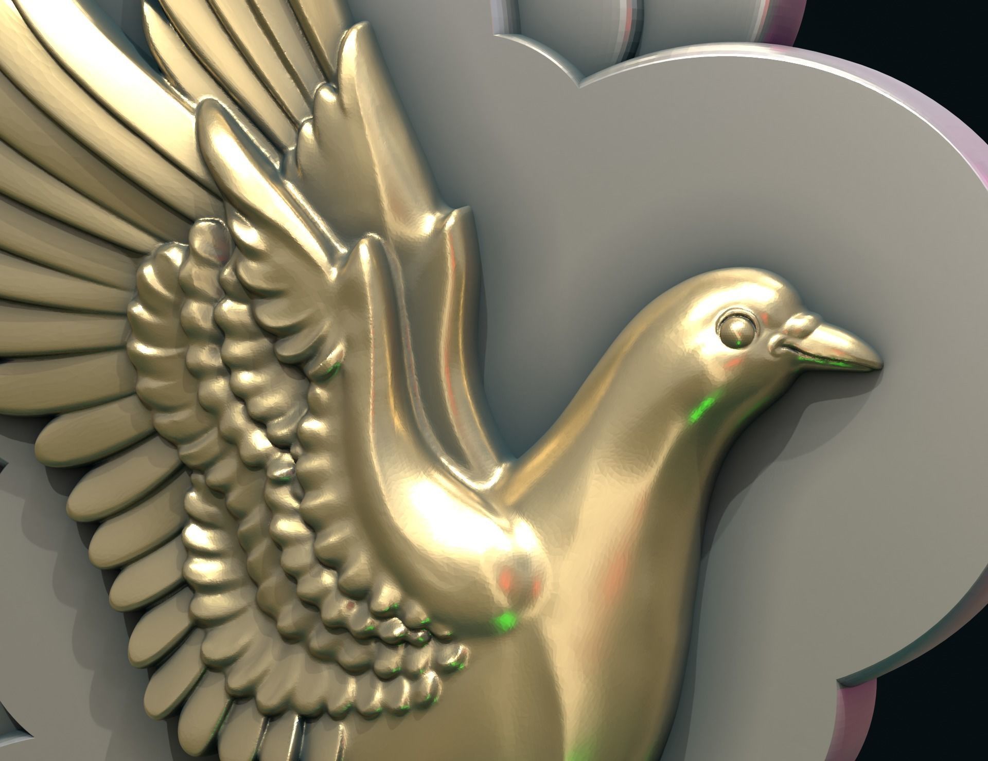 Pigeon Pendant 3D print model_6