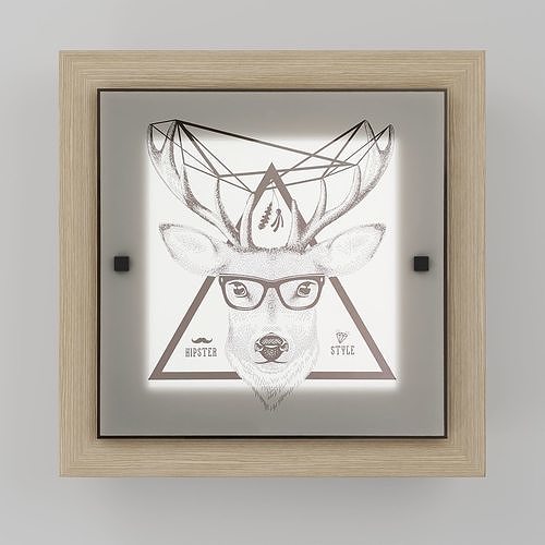 sconce deer HIPSTER STYLE 3D model