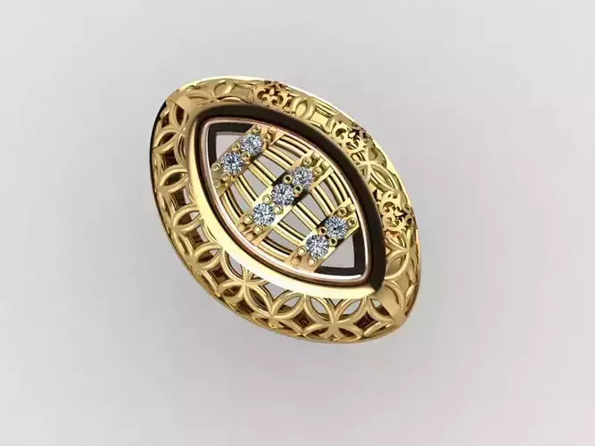 100 UNIQUE DIAMOND AND GOLD  UNISEX PENDANT 3DM DETAILS