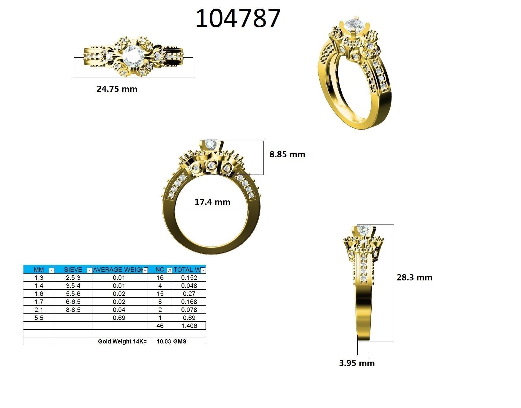 Ring - 104787 3D print model_12