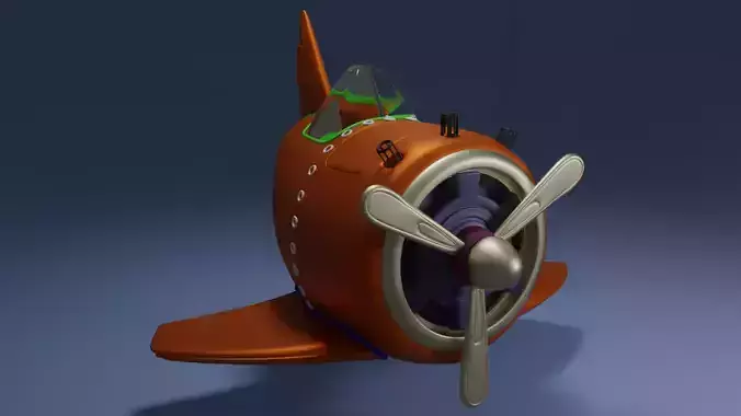 Aircraft orange toy airplane