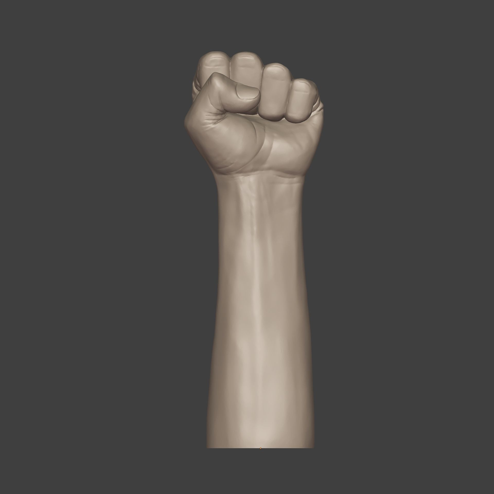Hand - Fist Figurine - Statue --3D Print Ready 3D print model_3