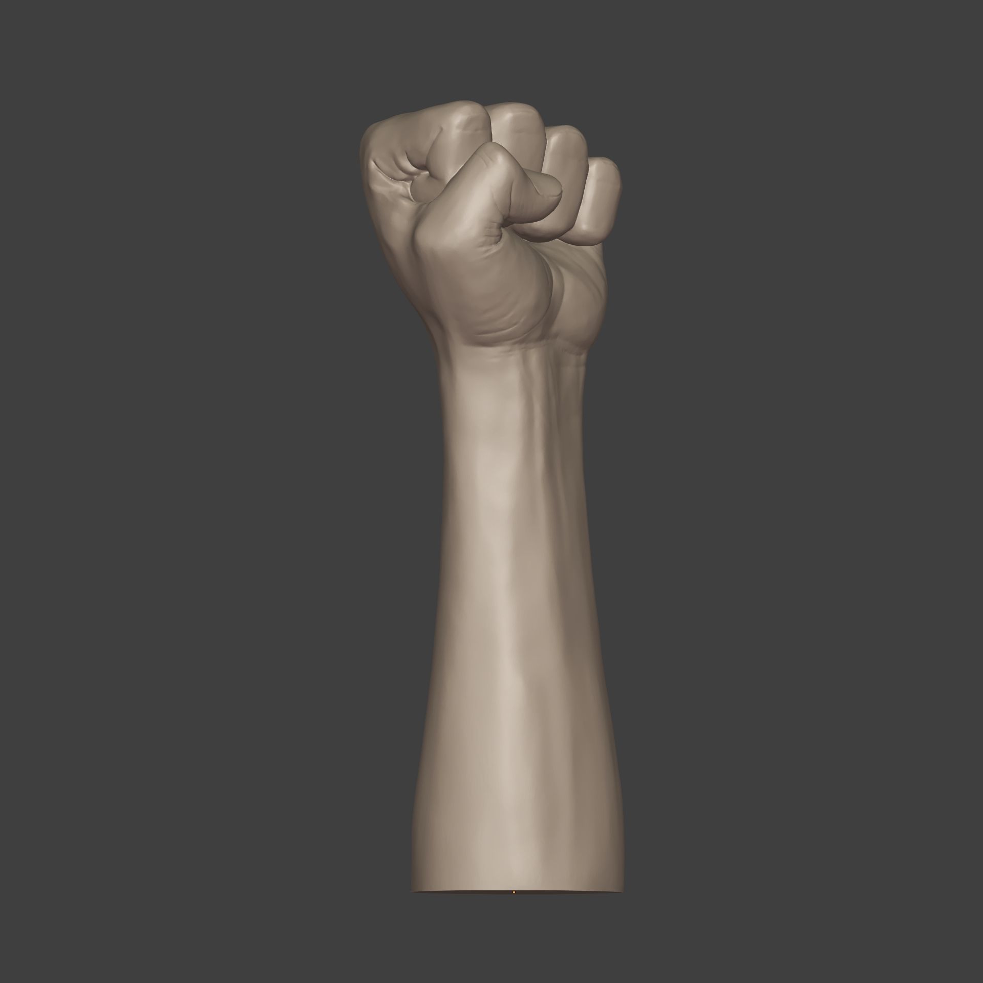 Hand - Fist Figurine - Statue --3D Print Ready 3D print model_4