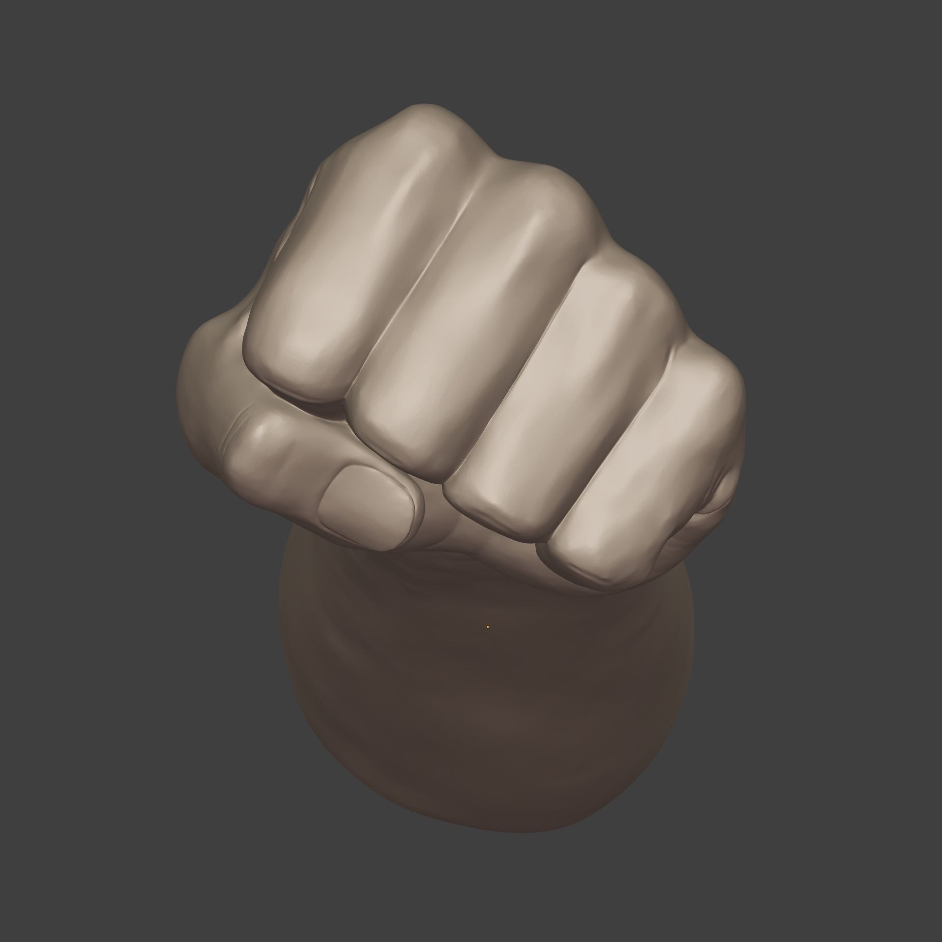 Hand - Fist Figurine - Statue --3D Print Ready 3D print model_13