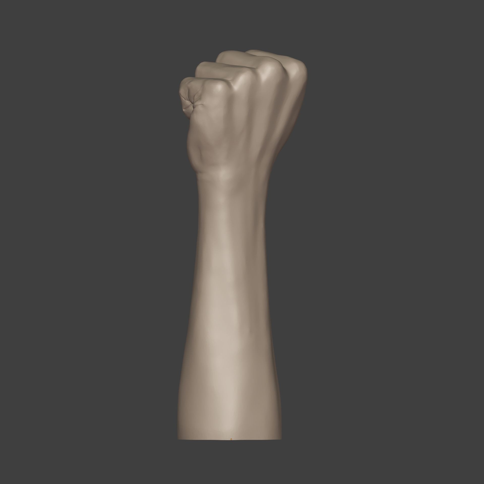Hand - Fist Figurine - Statue --3D Print Ready 3D print model_8