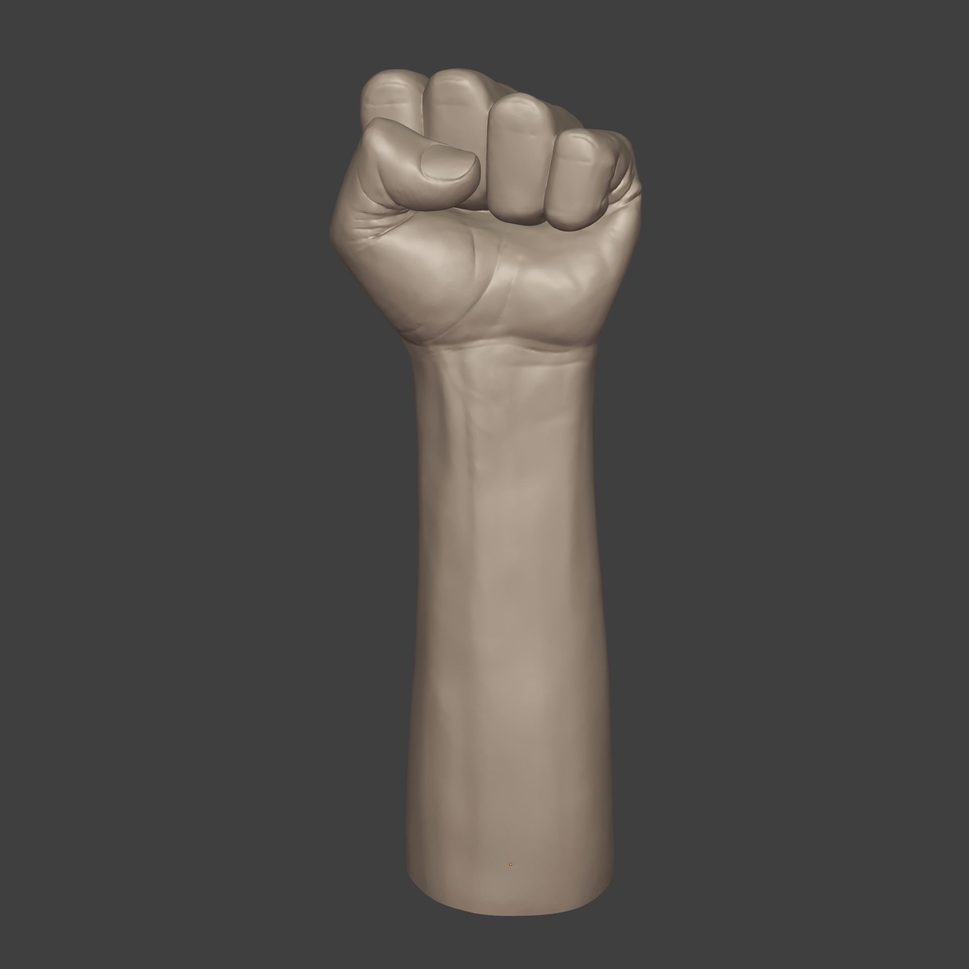 Hand - Fist Figurine - Statue --3D Print Ready 3D print model_1