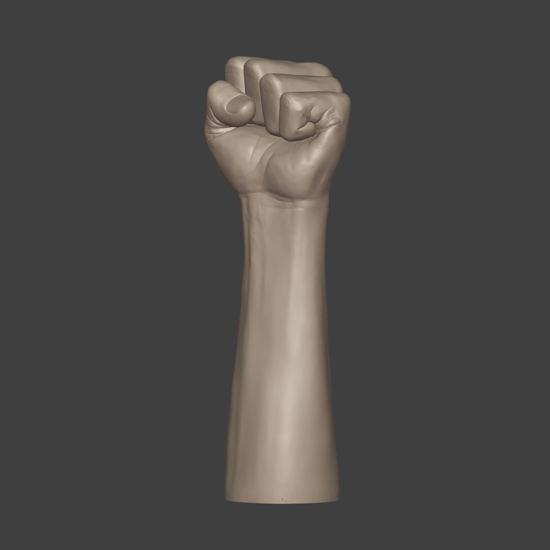 Hand - Fist Figurine - Statue --3D Print Ready 3D print model_5