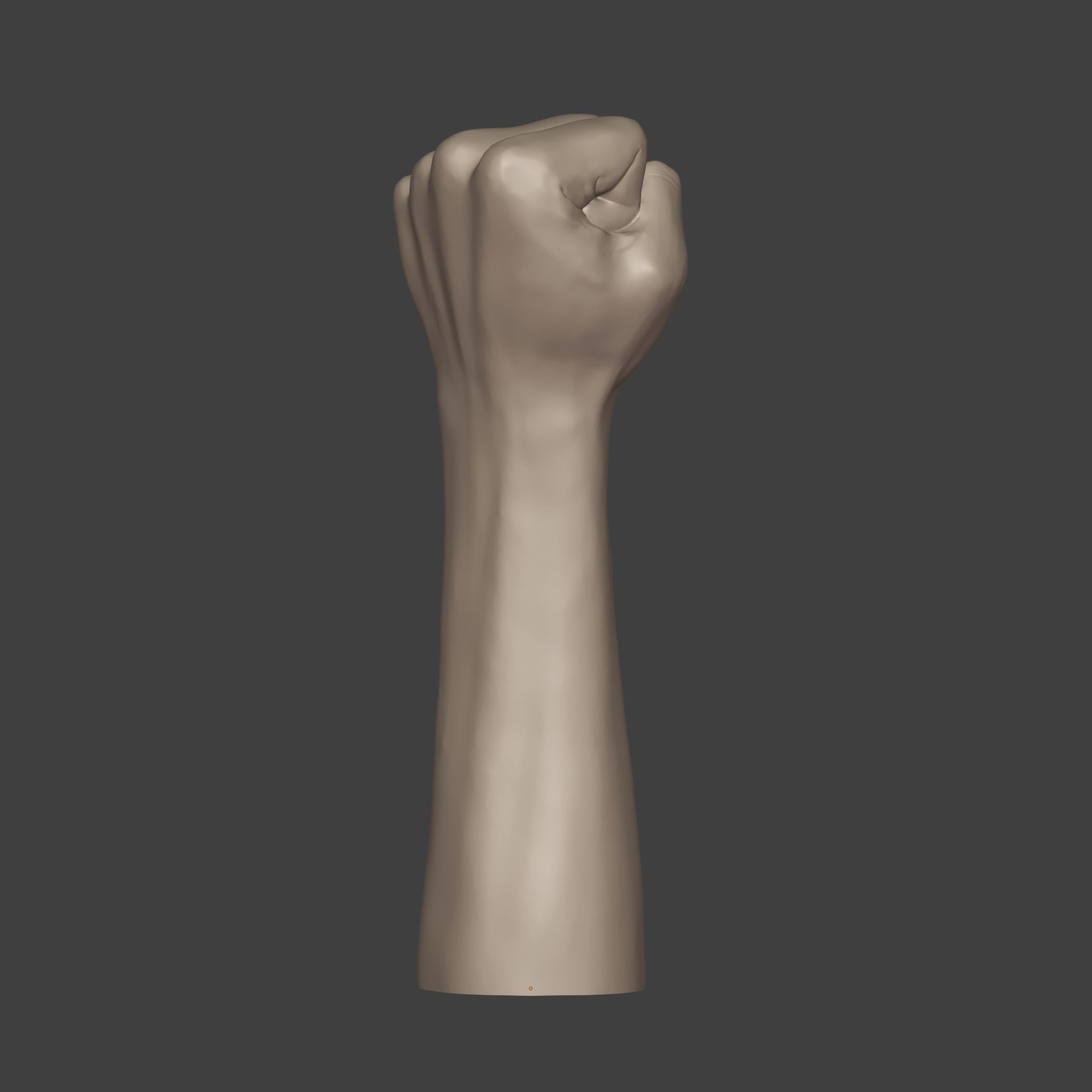 Hand - Fist Figurine - Statue --3D Print Ready 3D print model_6