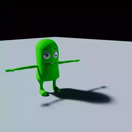 Green Guy Character 3d model