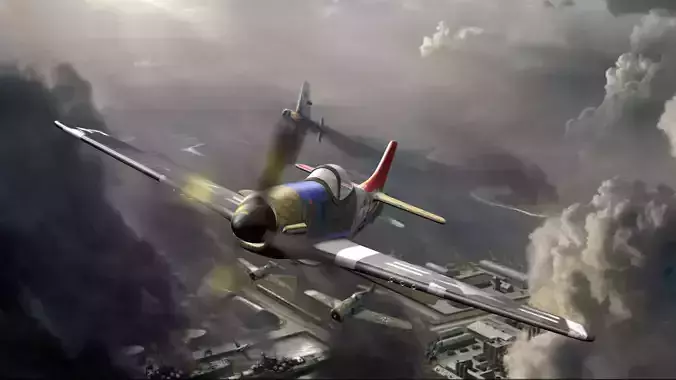 p51 mustang warplane